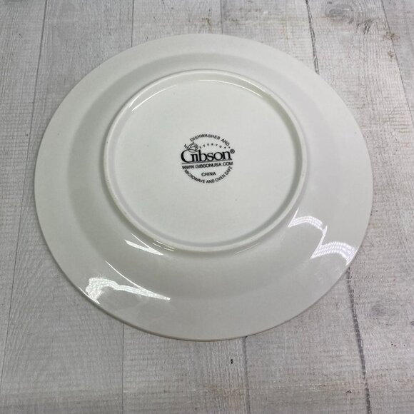 70s Gibson WINTER BIRDS Red Cardinal Holly Oven Safe Ceramic Dinner Plates Set 4 - Picture 5 of 16